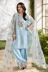3-PC Embroidered Rajo-Net Suit CMA-5-191