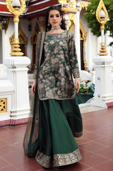 3-PC Embroidered Raw-Silk Suit CMA-5-161