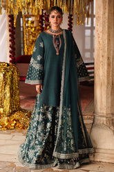 3-PC Embroidered Raw-Silk Suit CMA-6-207