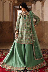3-PC Stitched Embroidered Raw SilkCMA-6-474