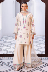 3-PC Embroidered Raw-Silk CMA-6-404