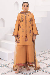 3-PC Embroidered Raw-Silk CMA-6-370