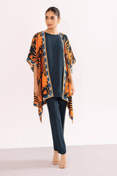 2-Pc Printed Raw-Silk Shirt with Trouser CPM-4-230