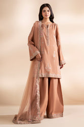 3-PC Stitched Embroidered CMA-6-398
