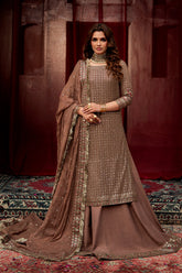 3-PC Embroidered Chiffon Suit CMA-6-221