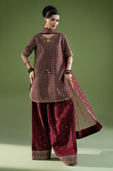 3-PC Embroidered Raw-Silk Suit CMA-6-236