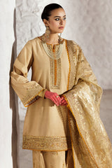3-PC Embroidered Raw-Silk Suit CMA-5-016