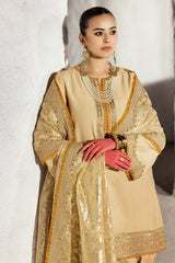 3-PC Embroidered Raw-Silk Suit CMA-5-016
