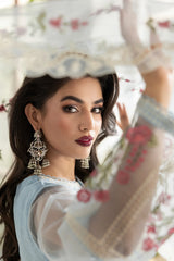 3-PC Embroidered Rajo-Net Suit CMA-5-191