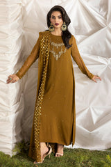 3-PC Embroidered Chiffon Suit CMA-5-046A