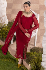 3-PC Embroidered Chiffon Suit CMA-5-047A