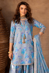 3-PC Embroidered Raw-Silk Suit CMA-5-072