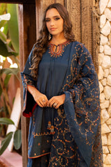 3-PC Embroidered Raw-Silk Suit CMA-5-136