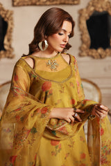 3-PC Embroidered Organza Shirt with Embroidered Dupatta and Trouser CMA-4-072