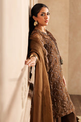 3-PC Embroidered Organza Shirt with Embroidered Organza Dupatta and Trouser CMA-4-084