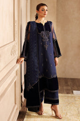 3-PC Embroidered Organza Shirt with Embroidered Organza Dupatta and Trouser CMA-4-081