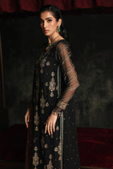 3 Pc Embroidered Dyed Chiffon CA26-01 - PSOK