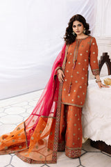 3-PC Embroidered Raw-Silk CMA-6-358