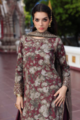 3-PC Embroidered Raw-Silk Suit CMA-5-160