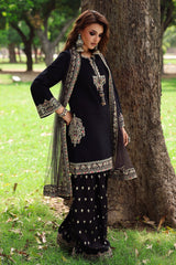 3-PC Embroidered Raw-Silk Suit CMA-5-110A