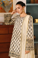 3-PC Embroidered  Raw Silk  CMA-6-403