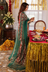 3-PC Embroidered Raw-Silk Suit CMA-6-206