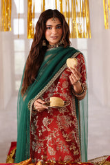 3-PC Embroidered Raw-Silk Suit CMA-6-206