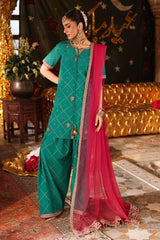 3-PC Embroidered Raw-Silk Suit CMA-6-219