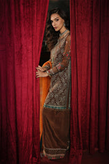 3 Pc Embroidered Dyed Chiffon CA26-07 PSOK