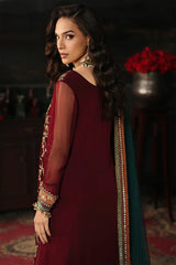 3 Pc Embroidered Dyed Chiffon CA26-05 PSOK