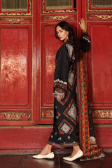 3-PC Unstitched Embroidered Linen Collection  ANW7-02 PSOK