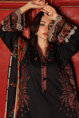 3-PC Unstitched Embroidered Linen Collection  ANW7-02 PSOK