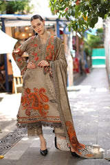 3-PC Unstitched Embroidered Linen Collection  ANW7-04 PSOK