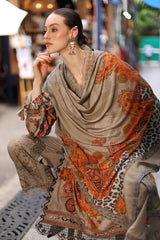 3-PC Unstitched Embroidered Linen Collection  ANW7-04 PSOK