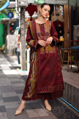 3-PC Unstitched Embroidered Linen Collection  ANW7-03 PSOK