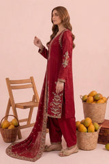3-PC Stitched Embroidered CMA-6-442