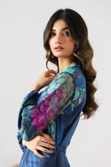 2-PC Printed Raw-Silk Shirt with Trouser CPM-4-211