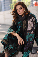 3-PC stitched Embroidered Leather with Printed Wool Shawl PS4-12 P