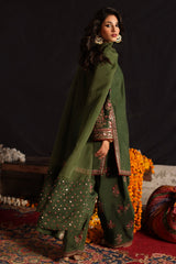 3-PC Embroidered Raw-Silk Shirt with Embroidered Organza Dupatta and Shalwar CMA-4-098