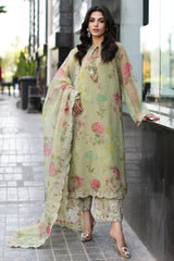 3-PC Embroidered Organza Shirt with Organza Dupatta and Trouser CMA-4-0016