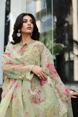 3-PC Embroidered Organza Shirt with Organza Dupatta and Trouser CMA-4-0016