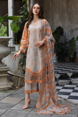 3-PC  Embroidered Printed Lawn Collection CMR5-02