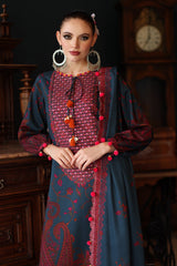 3-PC  Embroidered Linen Collection ANW6-04