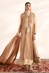 3-PC Embroidered Organza Shirt with Organza Dupatta and Trouser CMA-4-002