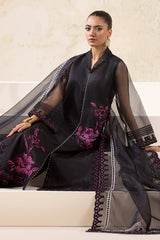 3-PC Embroidered Organza Shirt with Embroidered Organza Dupatta and Trouser CMA-4-02-B