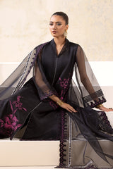 3-PC Embroidered Organza Shirt with Embroidered Organza Dupatta and Trouser CMA-4-02-B