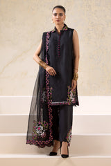 3-PC Embroidered Organza Shirt with Organza Dupatta and Trouser CMA-4-0028