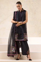 3-PC Embroidered Organza Shirt with Organza Dupatta and Trouser CMA-4-0028