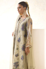 3-PC Embroidered Organza Shirt with Embroidered Organza Dupatta and Trouser CMA-4-0024