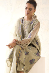 3-PC Embroidered Organza Shirt with Embroidered Organza Dupatta and Trouser CMA-4-0024